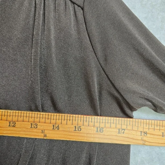 Free People Intimately Size S Chocolate CoquetteDrape Long Sleeve Thong Bodysuit - Picture 8 of 8